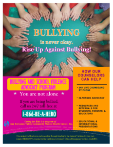 Bullying and School Violence Advocacy Program Infosheet