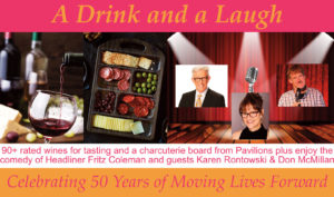 A Drink & Laugh Comedy Event Graphic